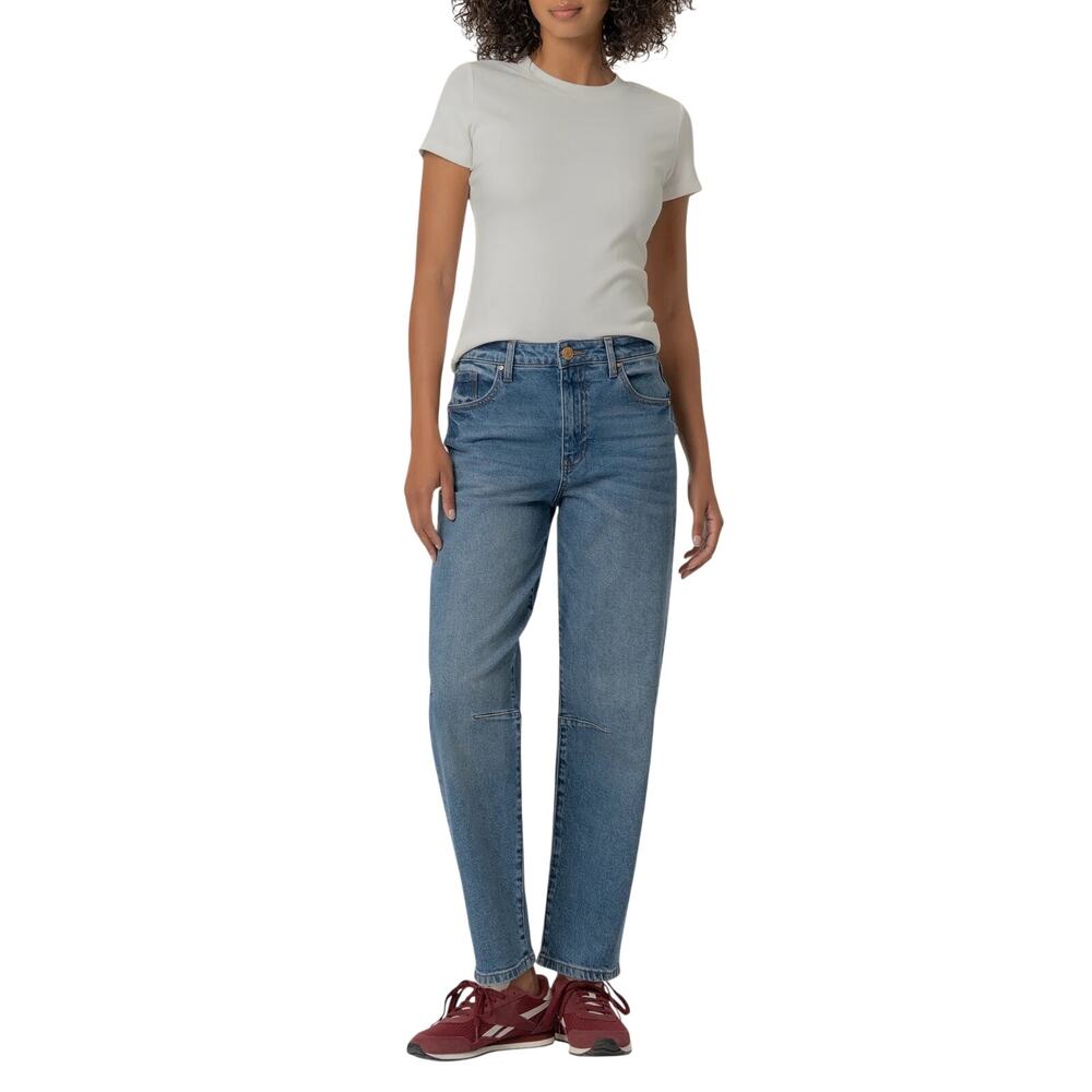 KUT from the Kloth Ashley Slouchy Barrel Jeans 10P High Rise Medium Wash